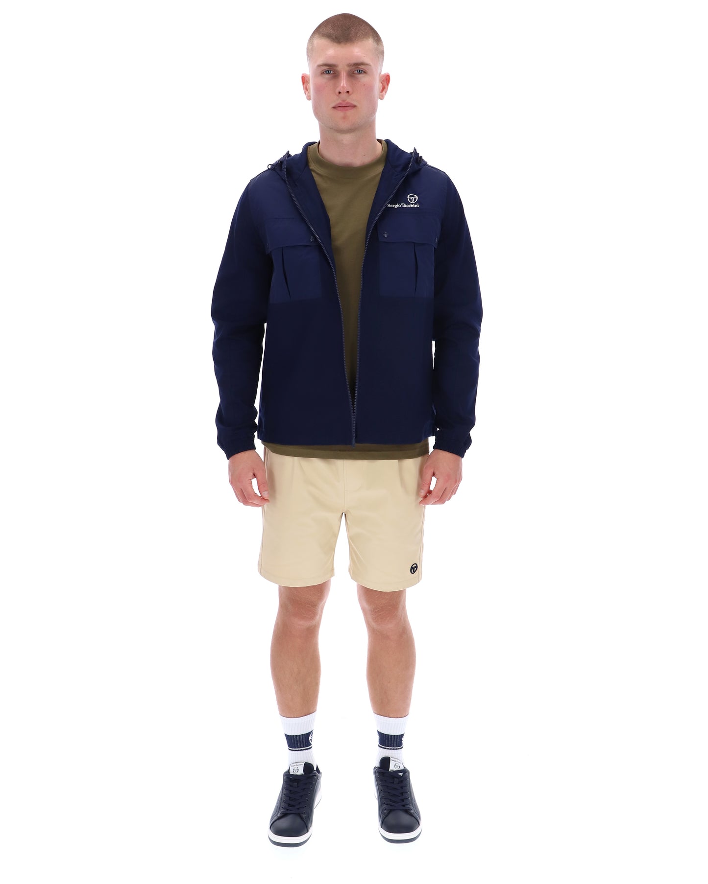 Sergio Tacchini Men's Calisti Hooden Jacket Maritime Blue