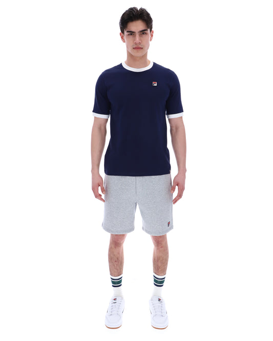 Fila Vintage Men's Marconi Essential Ringer T Shirt Fila Navy / White