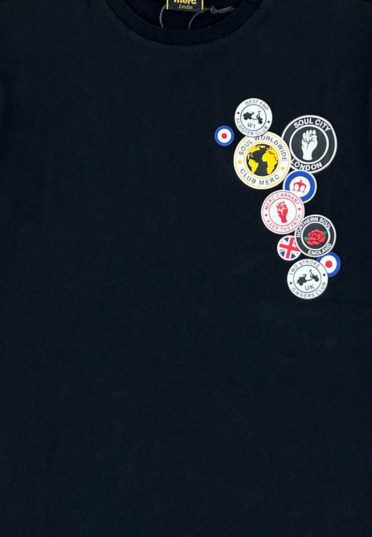 Merc Men's Naunton Crew Neck T Shirt Black