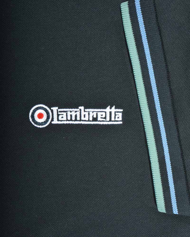 Lambretta Men's SS1608 Twin Tipped Polo Shirt Navy Blue / Cameo