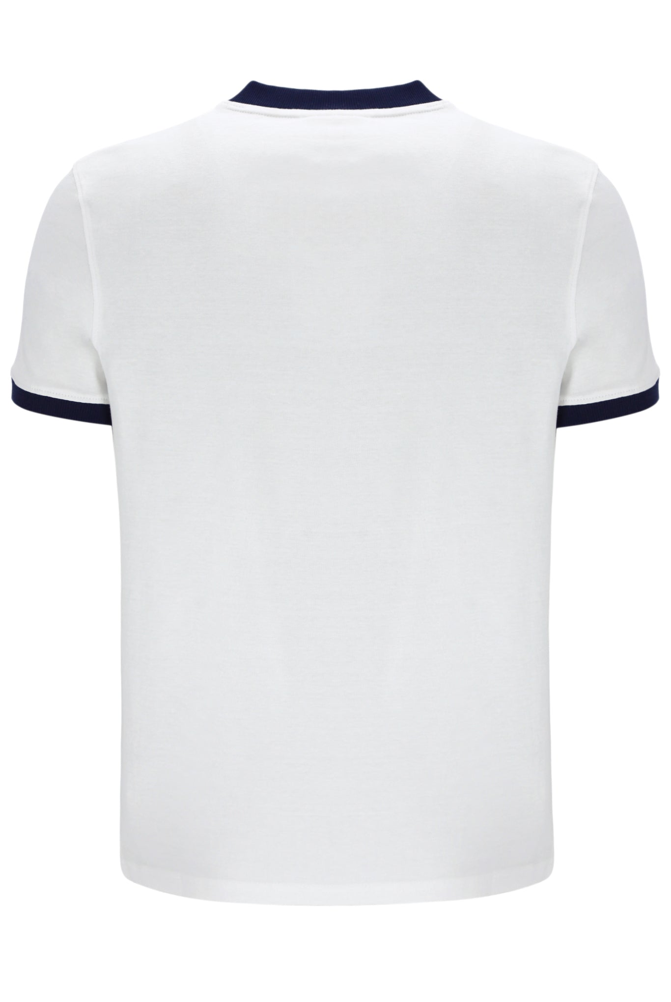 Sergio Tacchini Men's STM14565 Supermac Short Sleeve T Shirt White / Maritime Blue / Adrenaline Rush