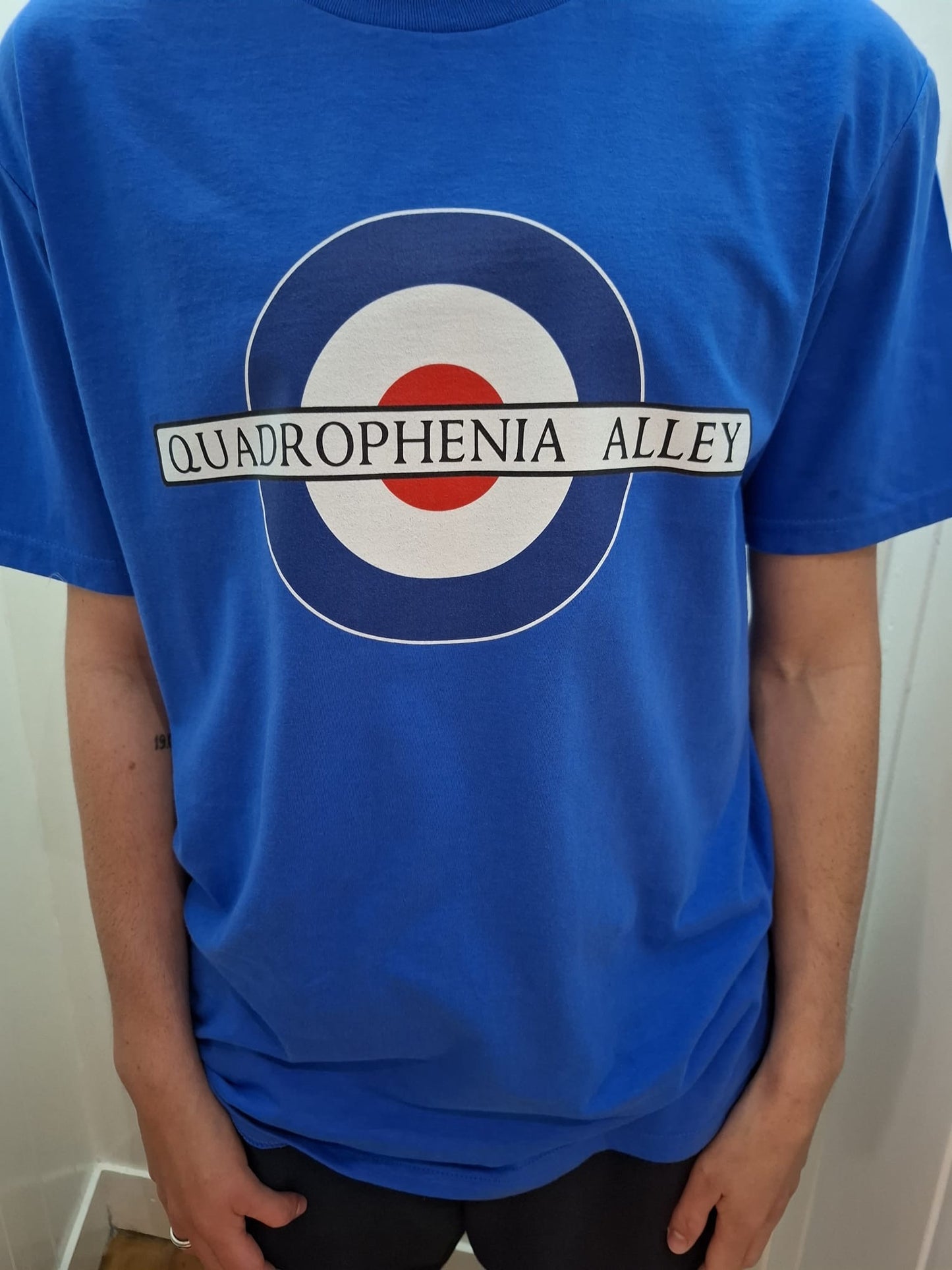 Quadrophenia Alley Men's Exclusive Mod Target Print T-Shirt Royal Blue