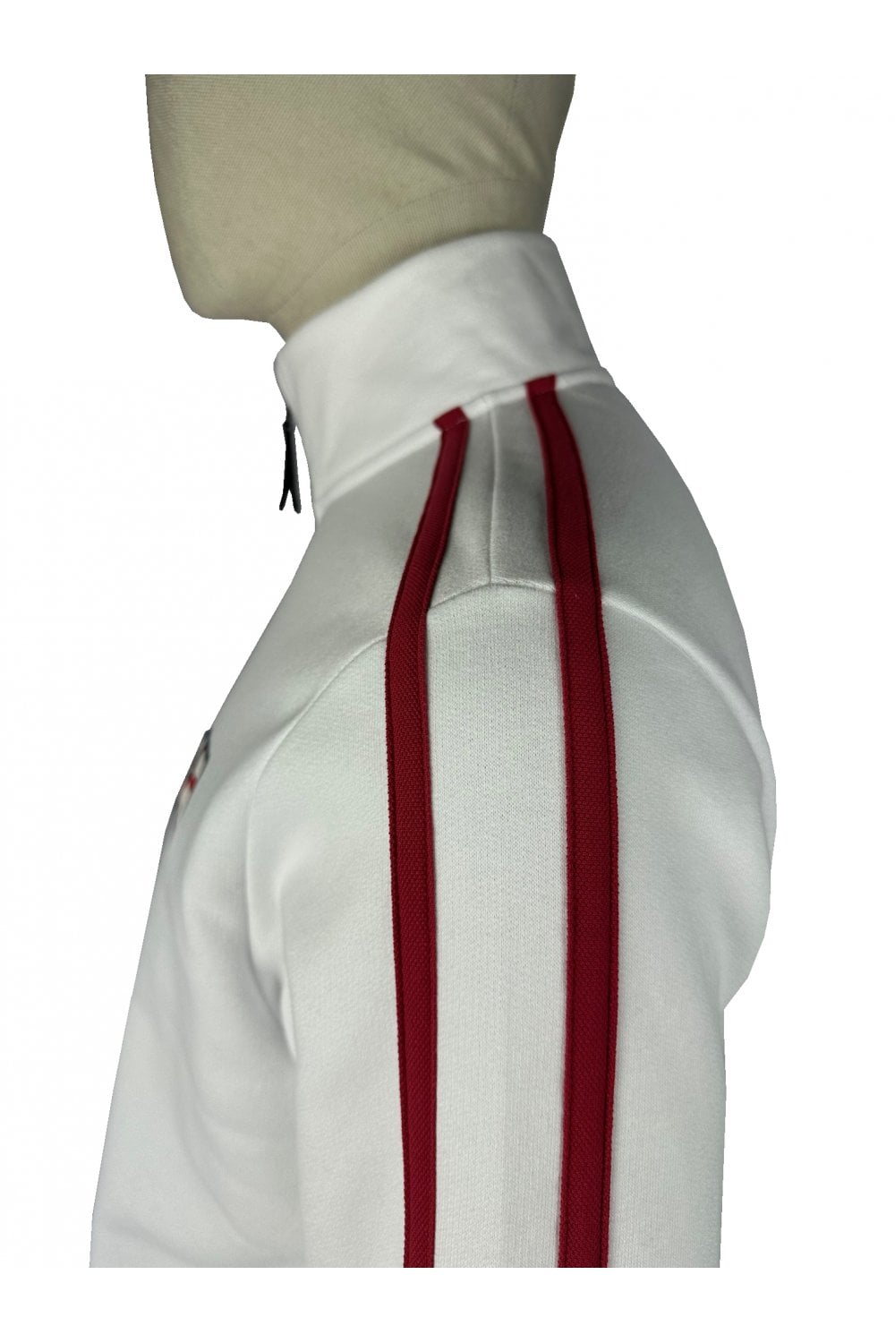 Trojan Records Men's TR9057 Quarter Zip St George Sweat White