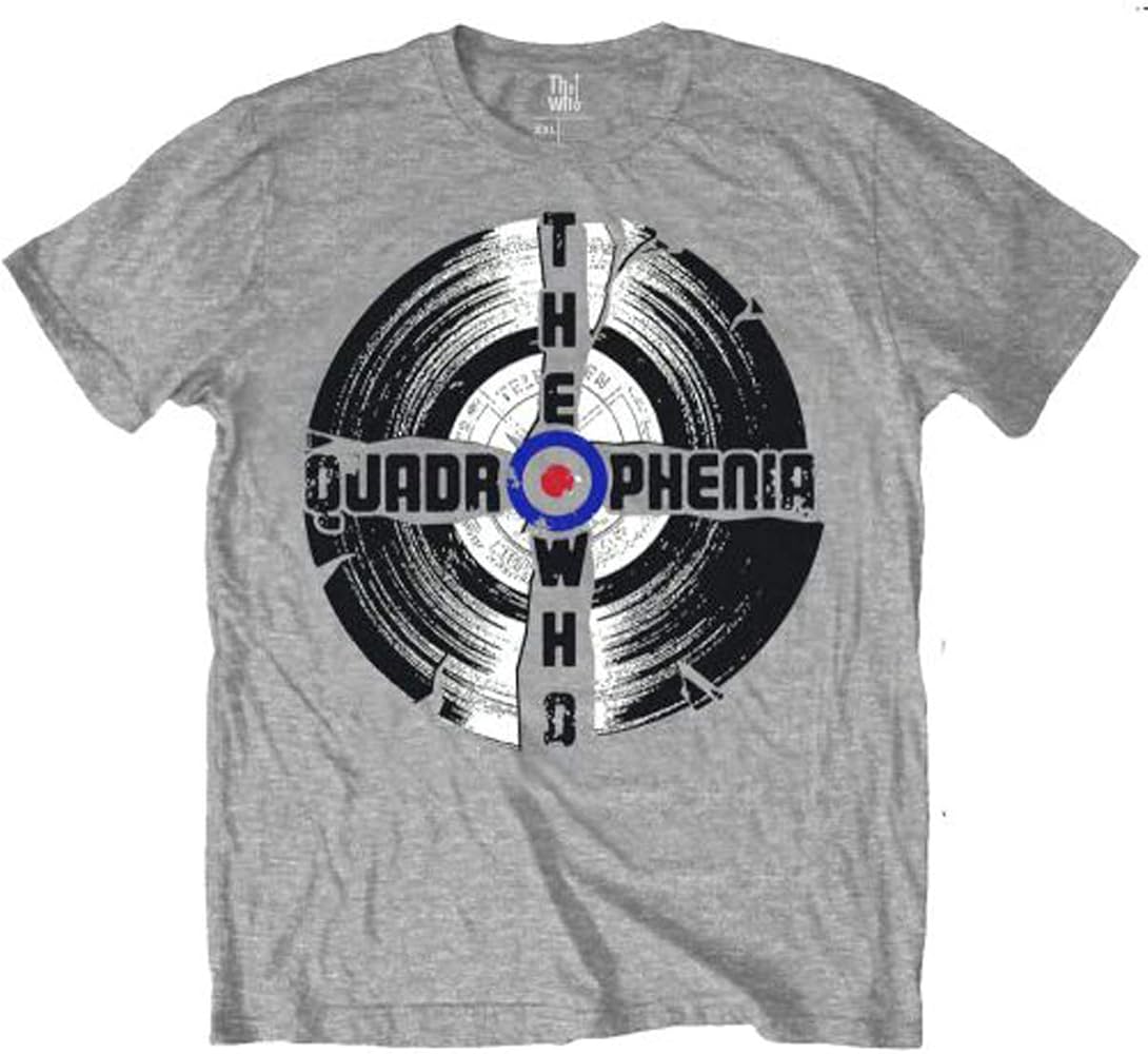 The Who Official Quadrophenia Vinyl Design T Shirt Grey