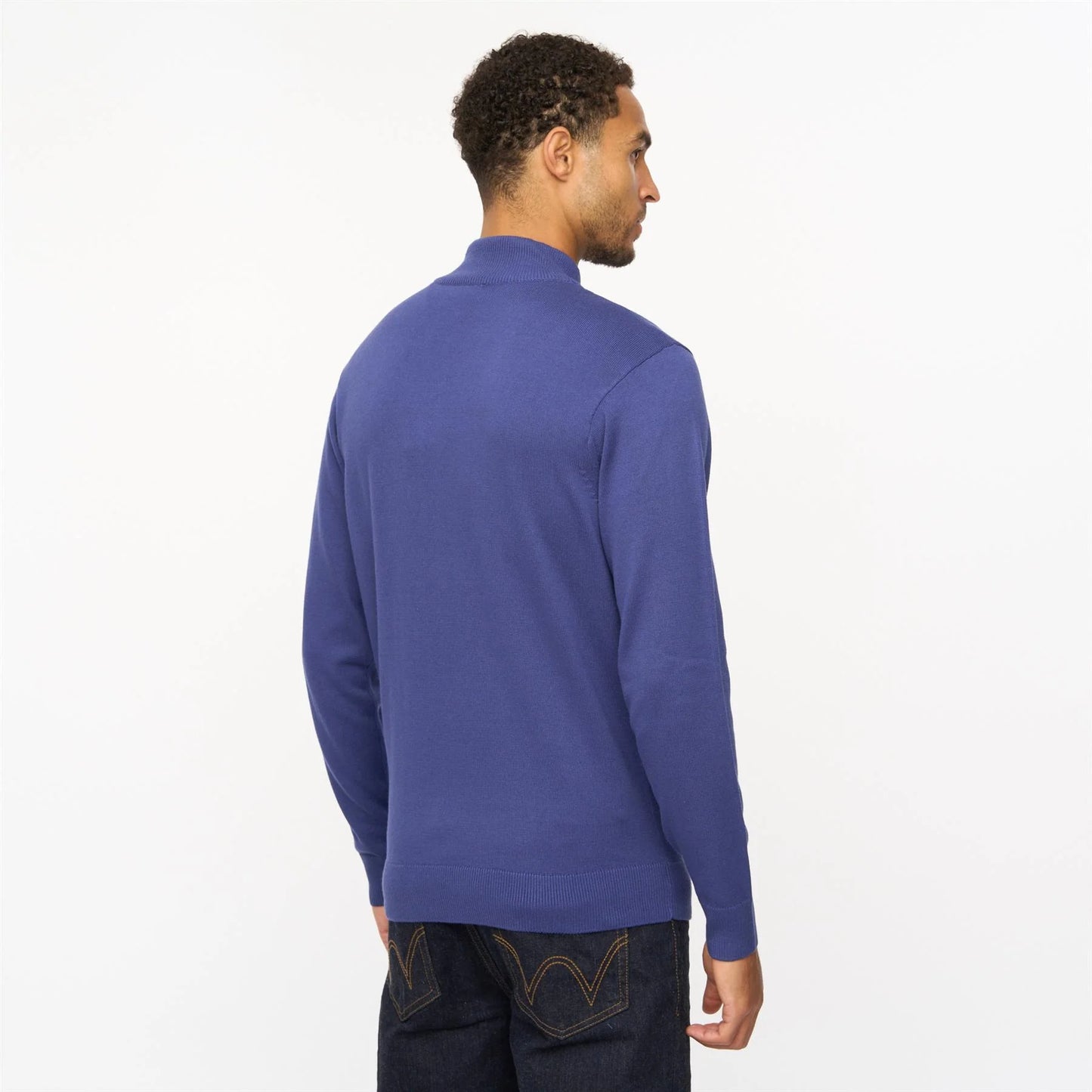 Gabicci Vintage Men's V55GK10 Duke Turtle Neck Knit Jumper Atlantic Blue