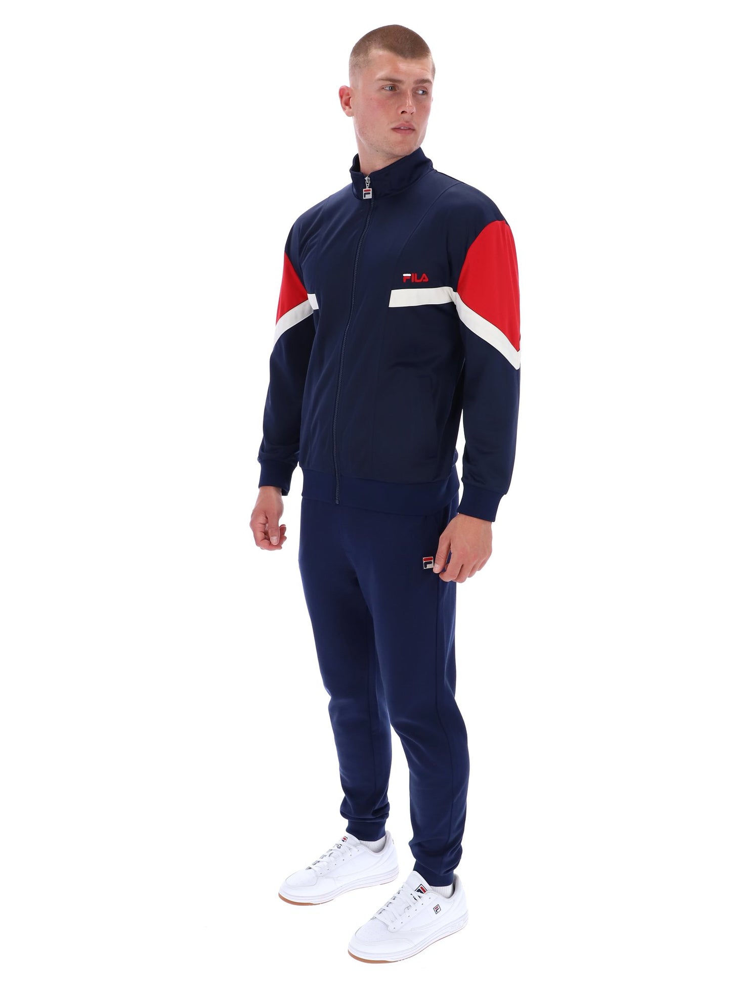 Fila Vintage Men's Albarn Archive Track Top Fila Navy / Fila Red / Gardenia