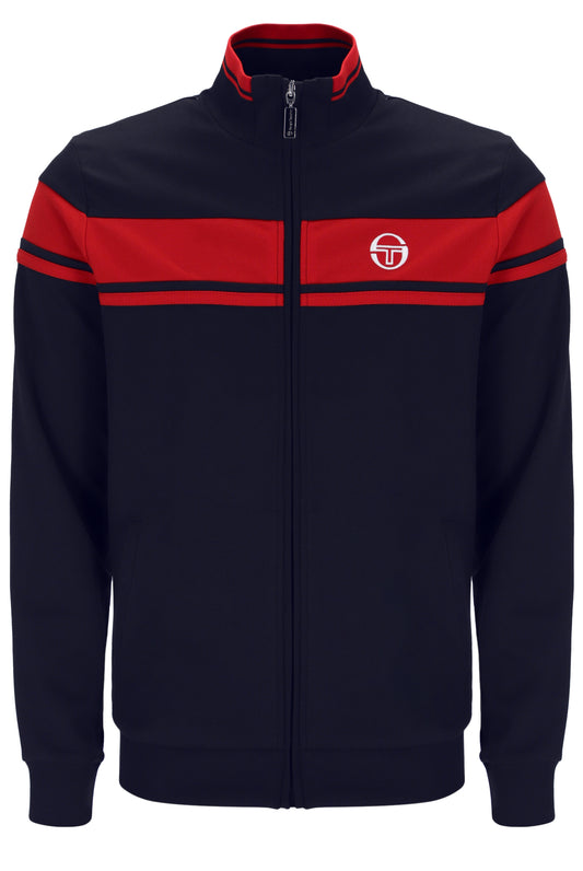 Sergio Tacchini Men's Damarindo Track Top Maritime Blue / Adrenaline Rush