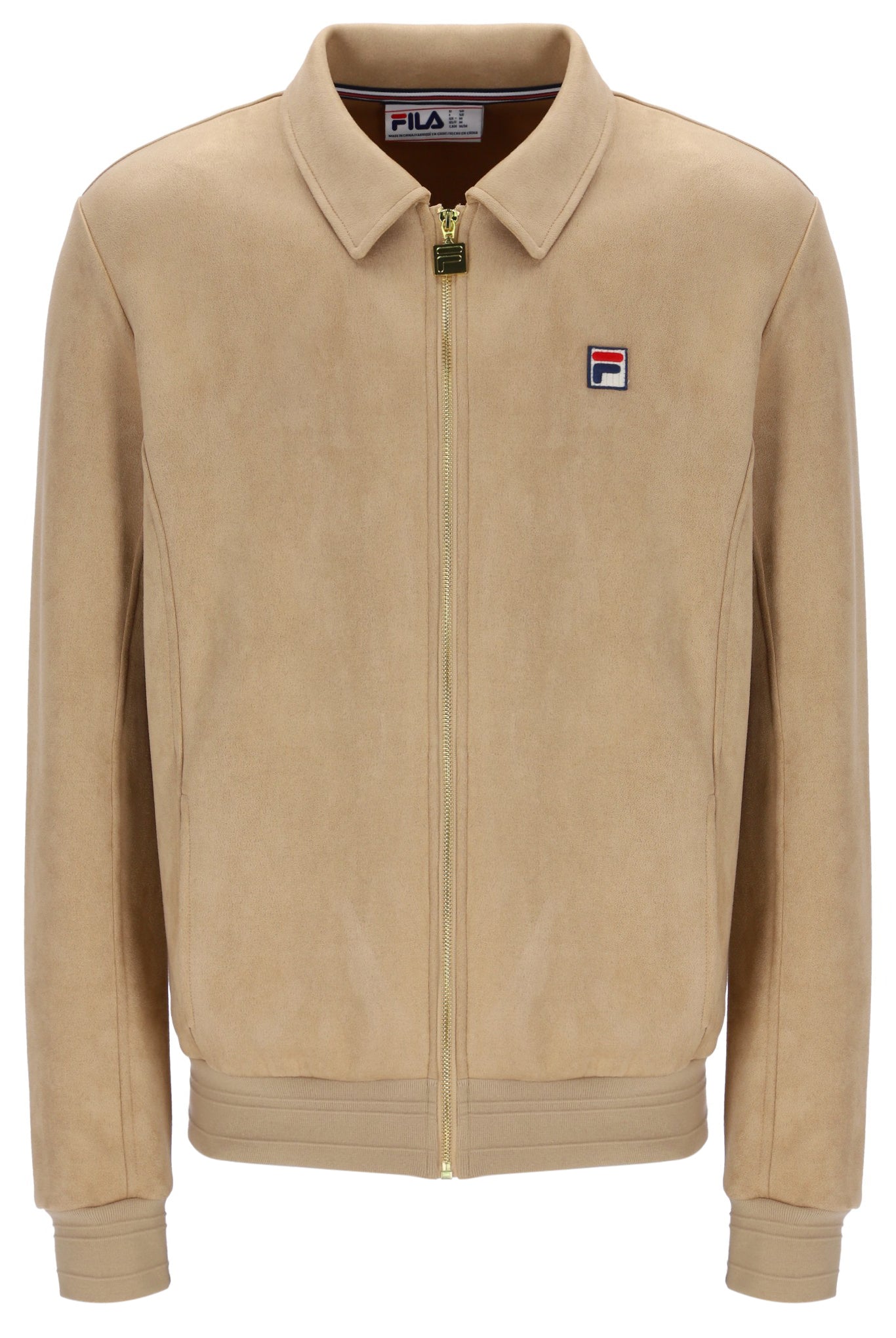 Fila Vintage Men's Francesco Suede Jacket Classic Beige