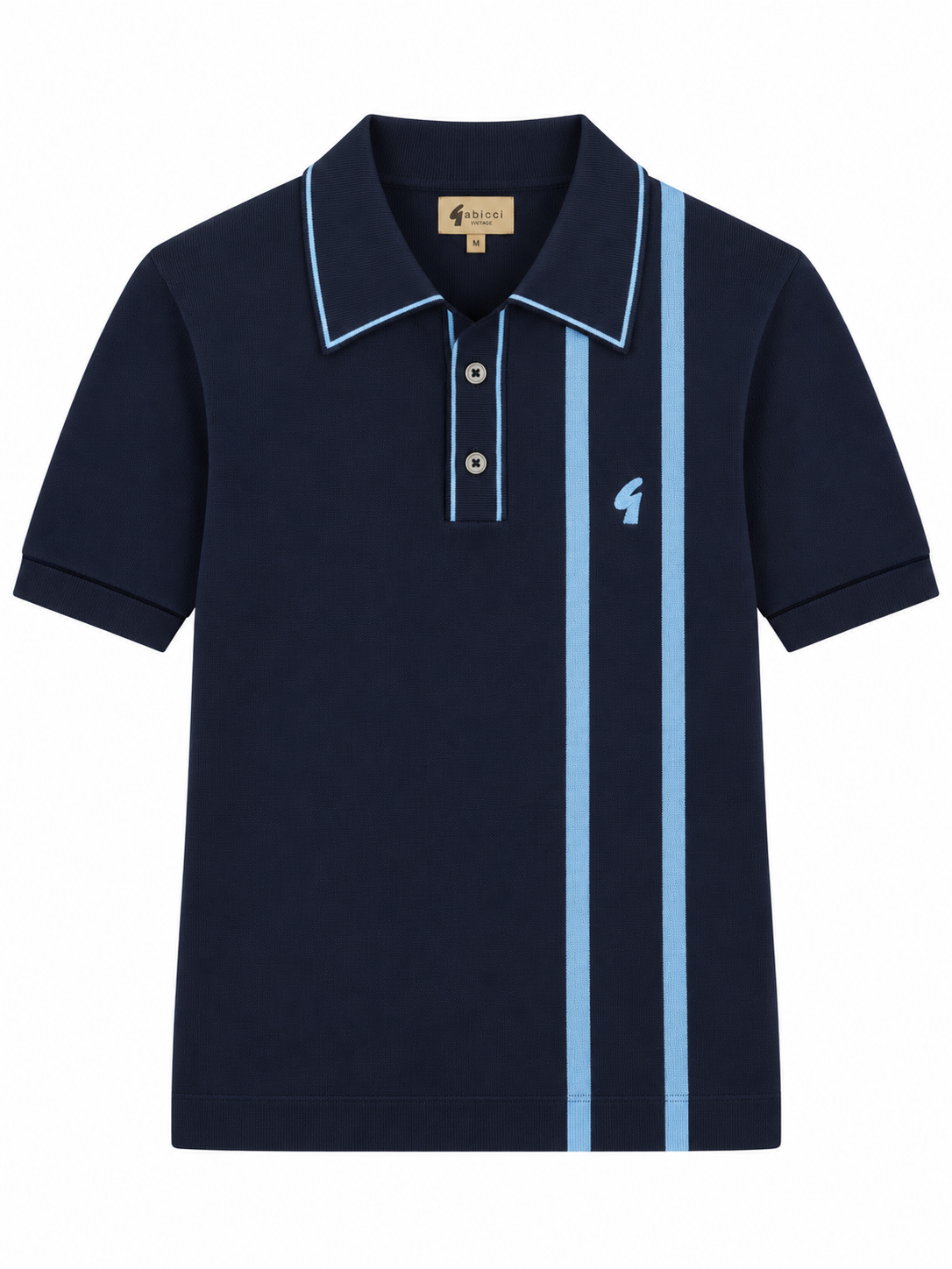 Gabicci Vintage Men's V57GM23 Beckenham Polo Shirt Navy Blue