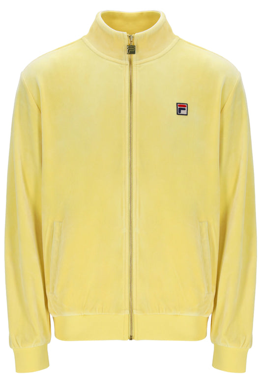 Fila Vintage Men's Irving 2 Velour Track Top Popcorn Yellow