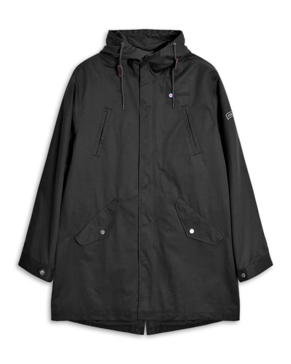 Lambretta Men's LAMDS002 Shower Resistant Parka Coat Black