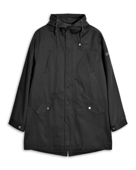 Lambretta Men's LAMDS002 Shower Resistant Parka Coat Black