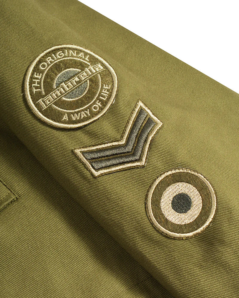 Lambretta Men's LAMDS010 Cotton Canvas Parka Khaki Green