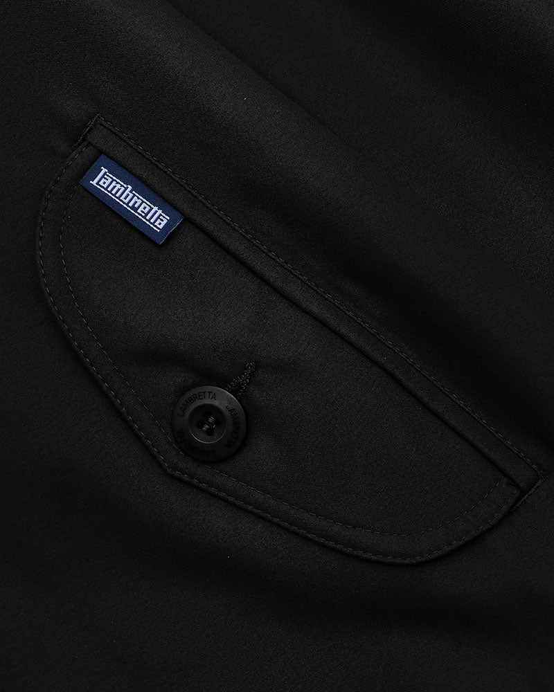 Lambretta Men's LMBBHH1 Shower Resistant Classic Harrington Jacket Black