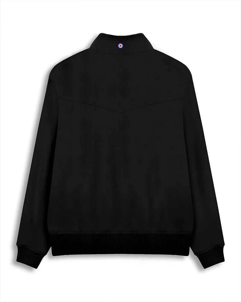 Lambretta Men's LMBBHH1 Shower Resistant Classic Harrington Jacket Black