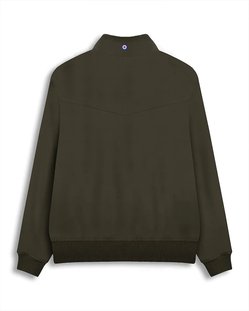 Lambretta Men's LMBBHH1 Shower Resistant Classic Harrington Jacket Khaki Green