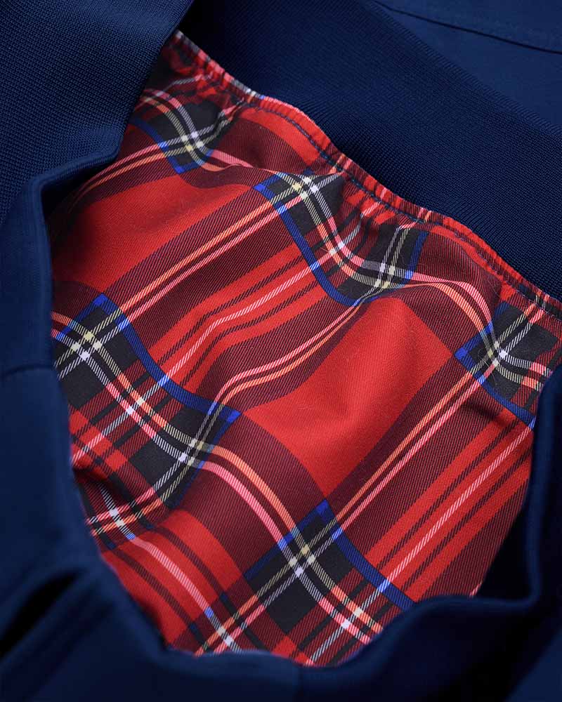 Lambretta Men's LMBBHH1 Shower Resistant Classic Harrington Jacket Navy Blue