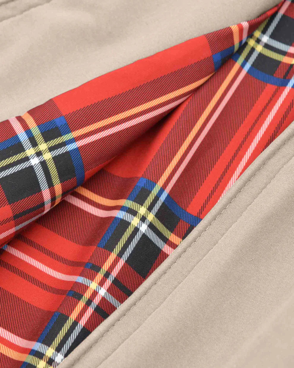 Lambretta Men's LMBBHH1 Shower Resistant Classic Harrington Jacket Stone