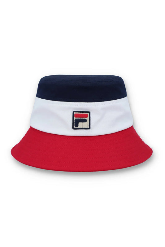 Fila Vintage Men's Marco Tri Colour Bucket Hat Fila Red / White / Navy