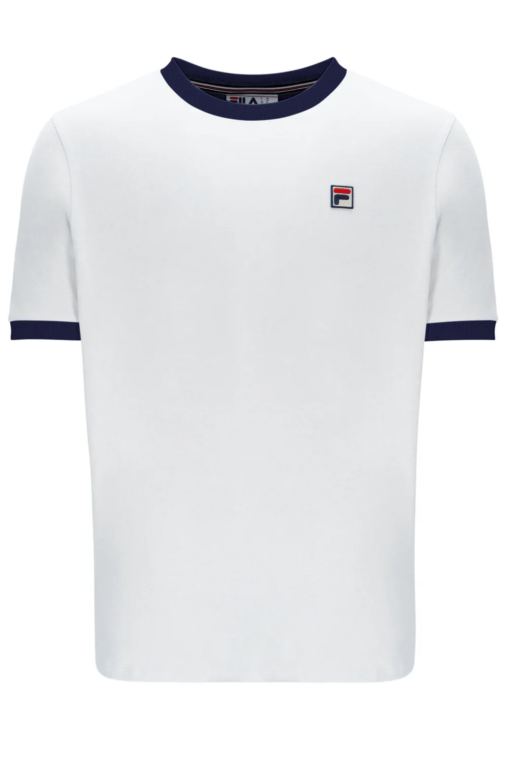 Fila Vintage Men's Marconi Essential Ringer T Shirt White / Fila Navy