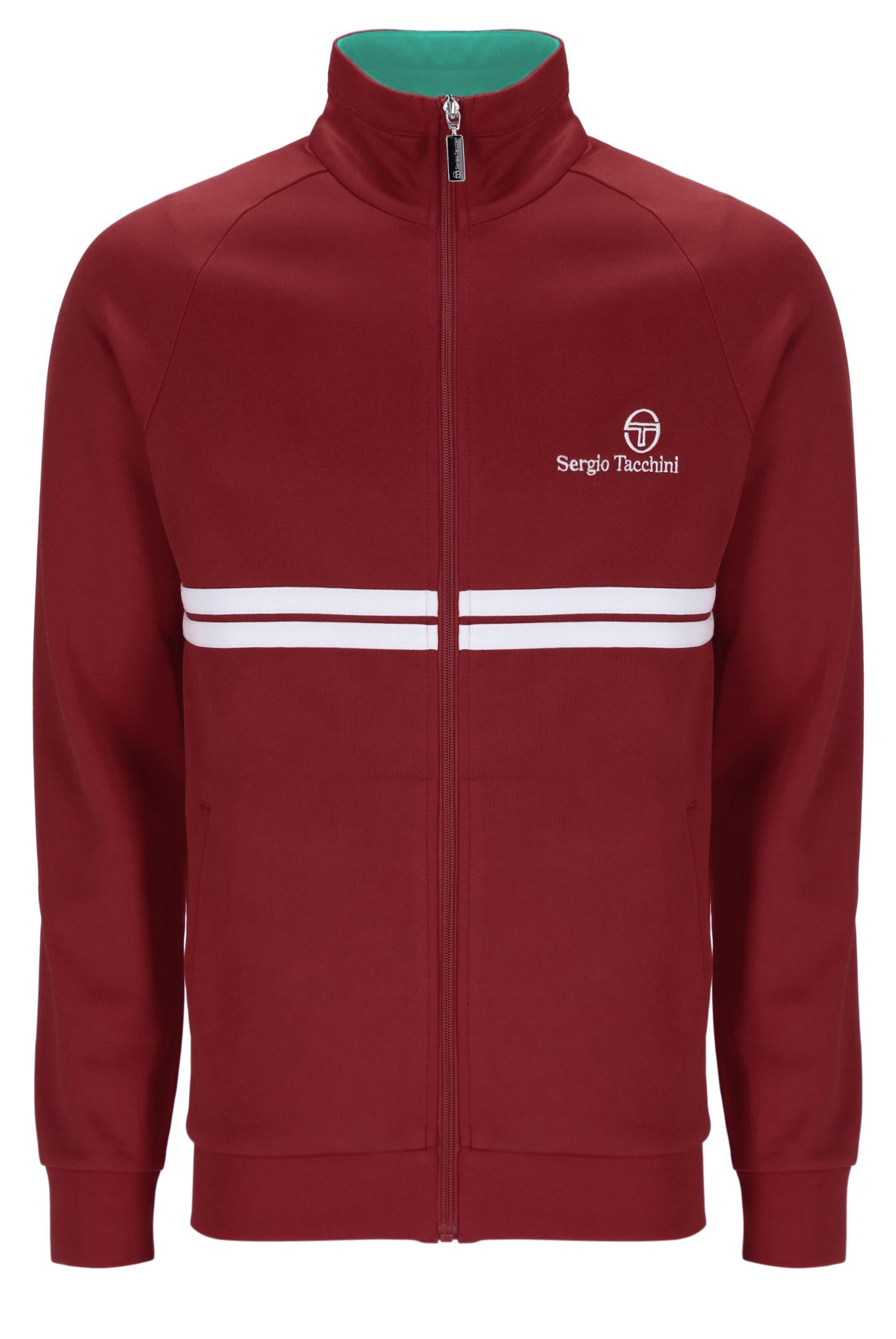 Sergio Tacchini Men's New Dallas Track Top Rhubard / Gardenia