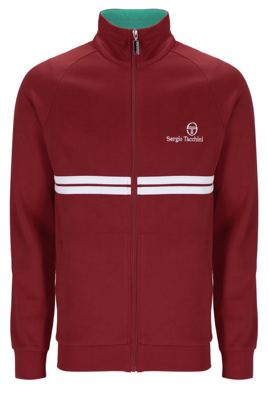 Sergio Tacchini Men's New Dallas Track Top Rhubard / Gardenia
