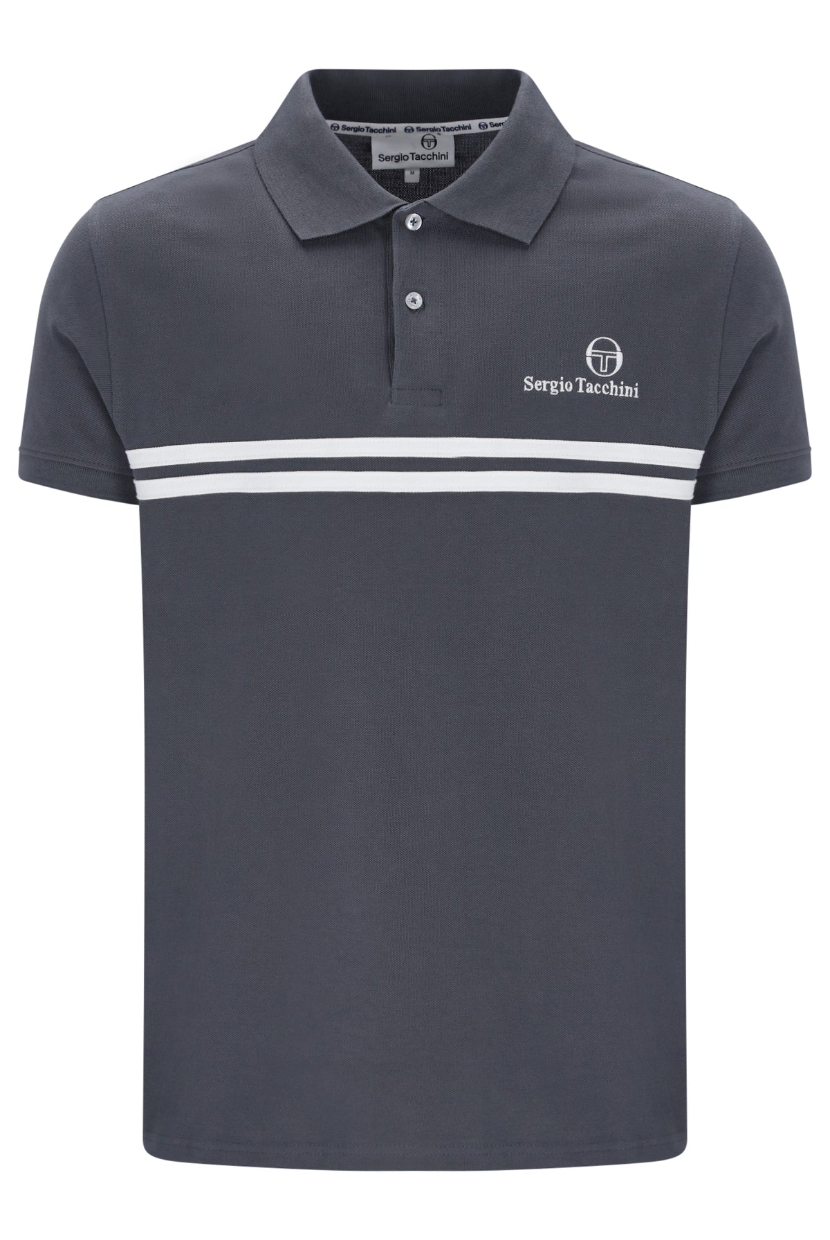 Sergio Tacchini Men's STM21140 Supermac Polo Shirt Turbulence / White