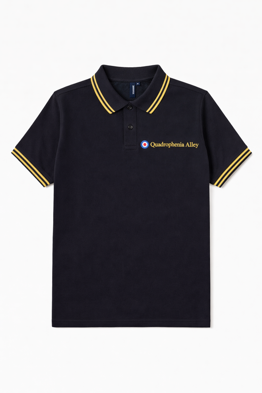 Quadrophenia Alley Men's Exclusive Target Polo Shirt Black/Yellow