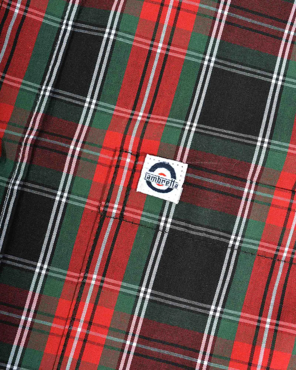 Lambretta Men's RWIS1473 SS Check Shirt Black / Red / Green