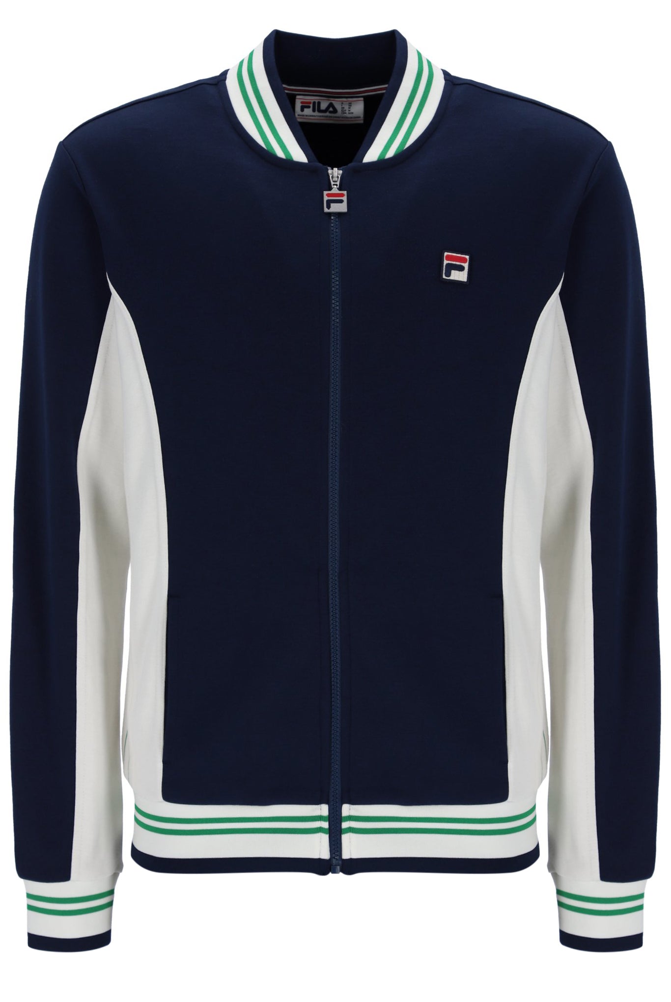 Fila Vintage Men's Settanta 2 Track Top Fila Navy / Gardenia / Green