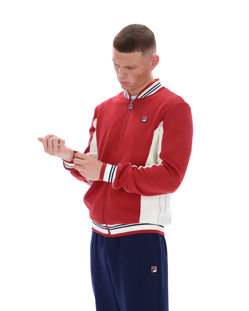 Fila Vintage Men's Settanta 2 Track Top Garnet Red