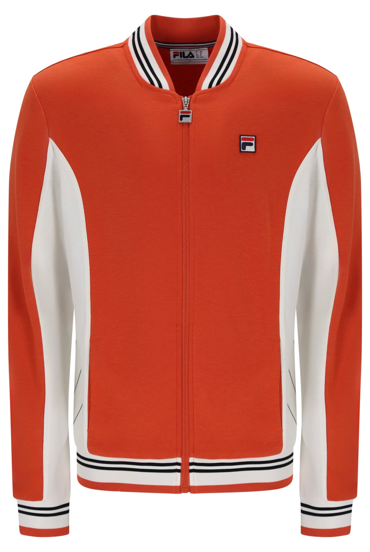 Fila Vintage Men's Settanta 2 Track Top Burnt Ochre / Gardenia / Black