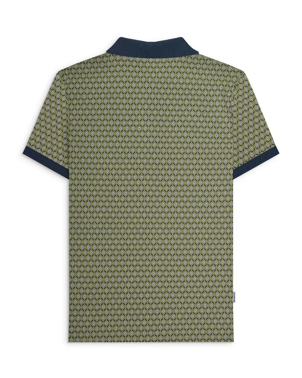 Lambretta SS1229 Geo Roundel Polo Shirt Navy / Sage / Grey