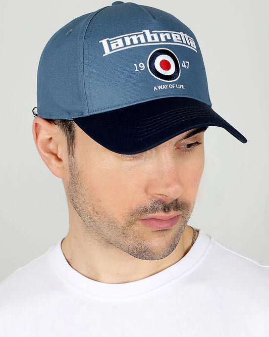 Lambretta Men's SS1331 Classic Baseball Cap Dark Blue