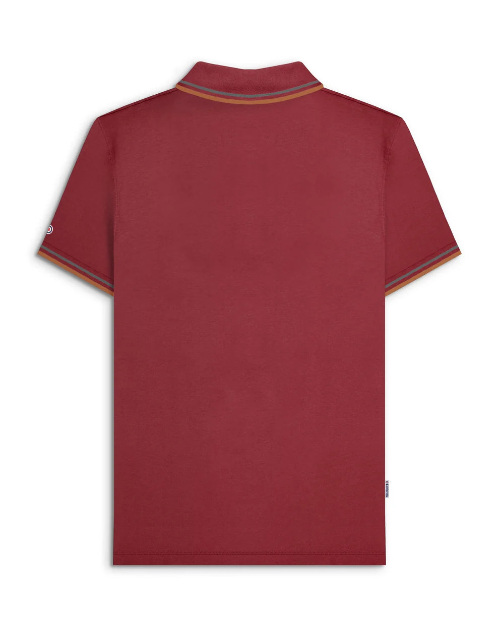 Lambretta SS1608 Twin Tipped Polo Shirt Burgundy / Thuderstorm / Rustic Brown