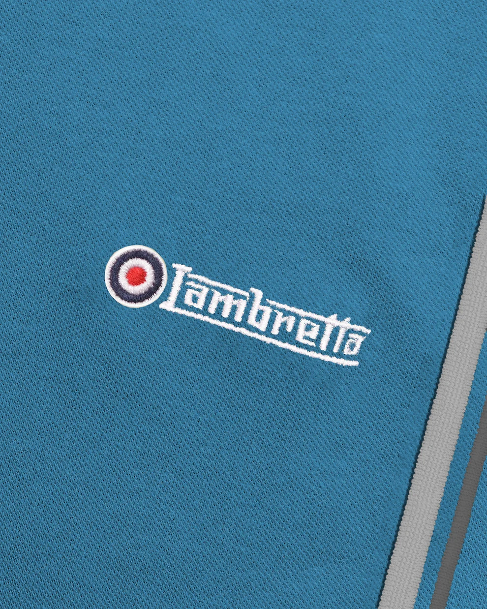 Lambretta SS1608 Twin Tipped Polo Shirt Dark Blue / Thunderstorm / Grey