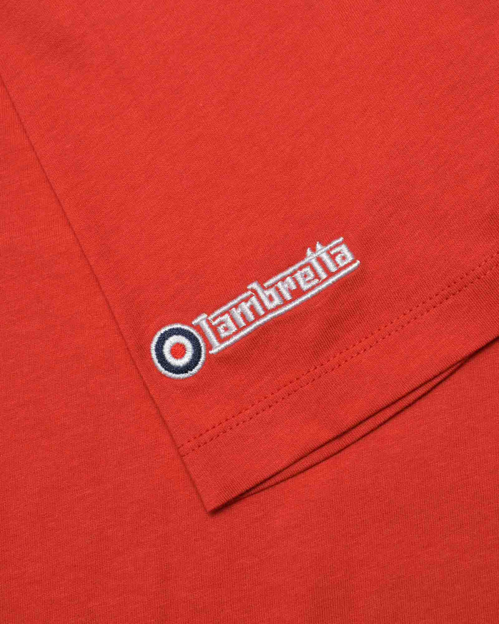 Lambretta Men's SS4007 Helmet Print T Shirt Red