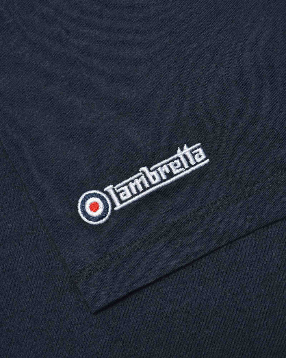 Lambretta Men's SS4013 Scooter Print T Shirt Navy Blue