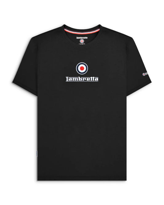 Lambretta Men's SS5006 Brand Logo T Shirt Black