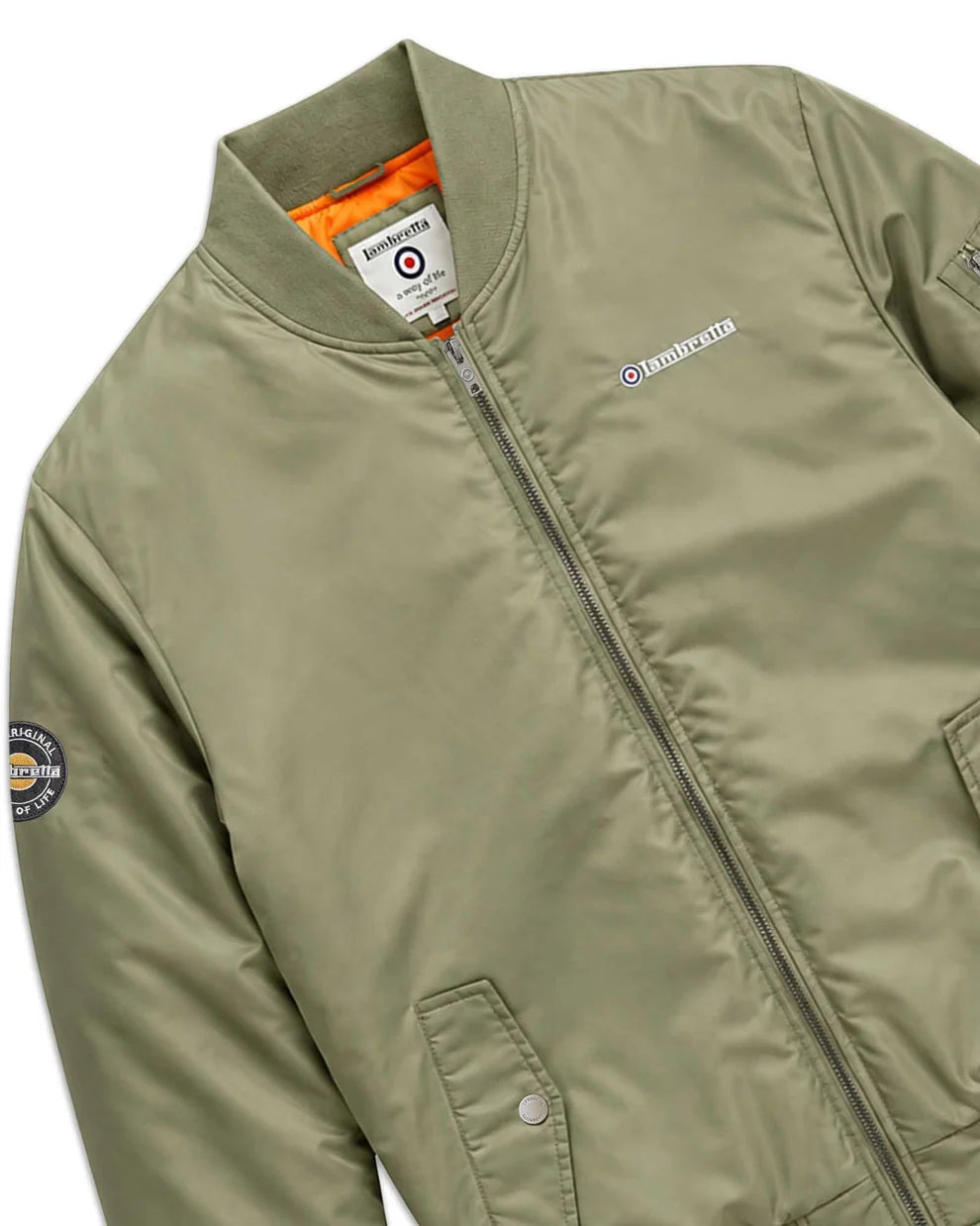 Lambretta SS7061 MA-1 Bomber Jacket Khaki Green
