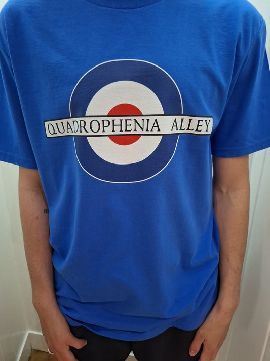 Quadrophenia Alley Men's Exclusive Mod Target Print T-Shirt Royal Blue