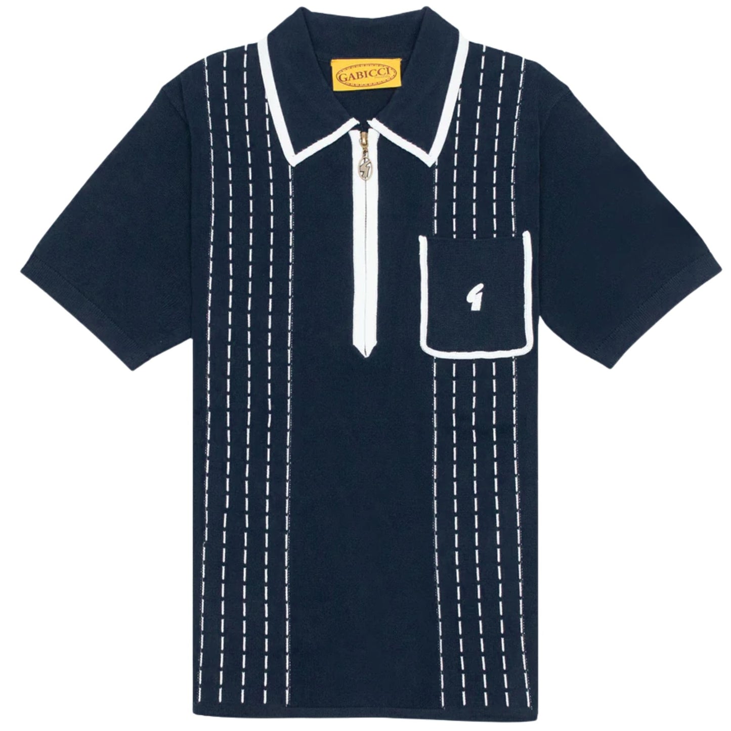 Gabicci Vintage Men's V56GM25 Darron SS Polo Shirt Navy Blue