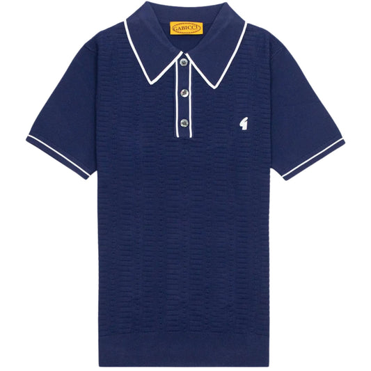 Gabicci Vintage Men's V56GM22 Ronnie SS Polo Shirt Delft Blue