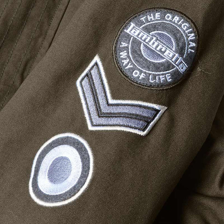 Lambretta Men's SS6252 Sherpa Lined Parka Coat Khaki Green