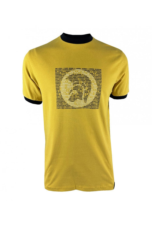 Trojan Records Men's TC1039 Artist Logo T Shirt Mustard Yellow