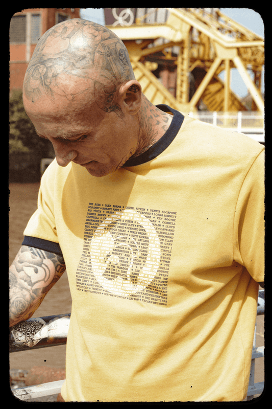 Trojan Records Men's TC1039 Artist Logo T Shirt Mustard Yellow