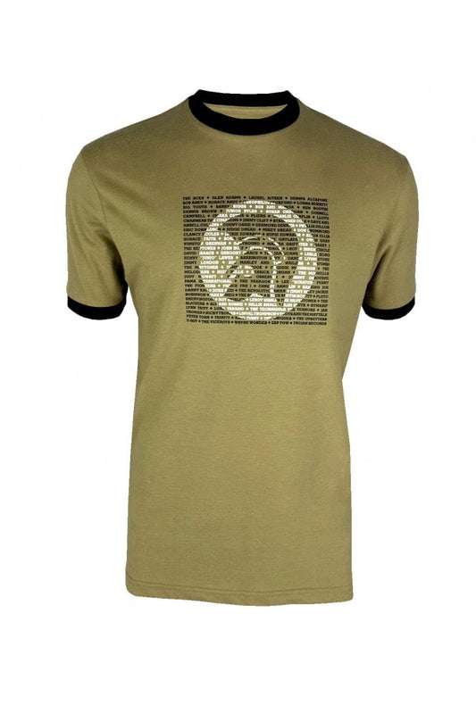 Trojan Records Men's TC1039 Artist Logo T Shirt Camel Brown