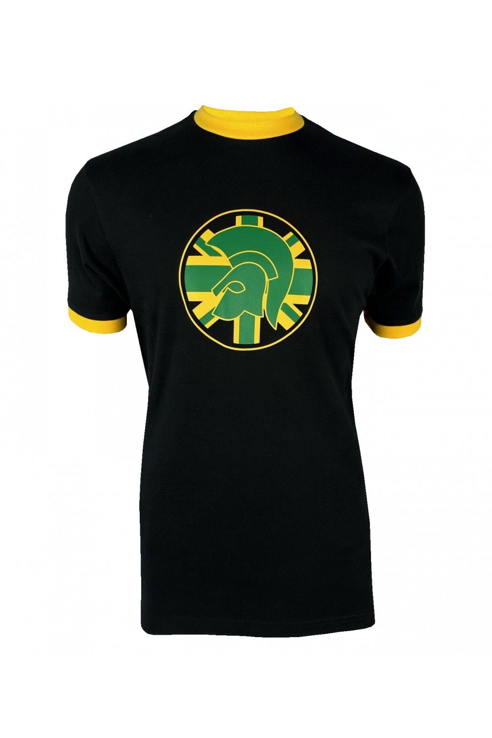 Trojan Records Men's TC1046 Flag Logo T Shirt Jamaica Black