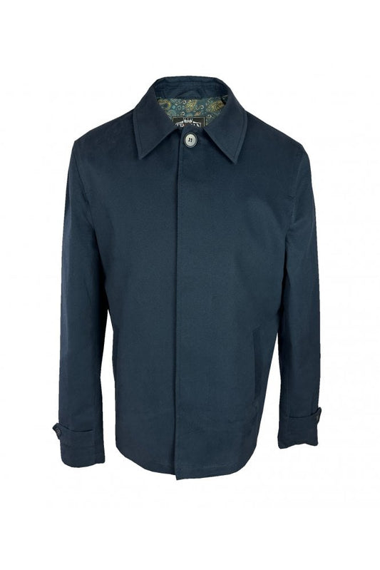Trojan Records Men's TC1055 Car Coat Navy Blue