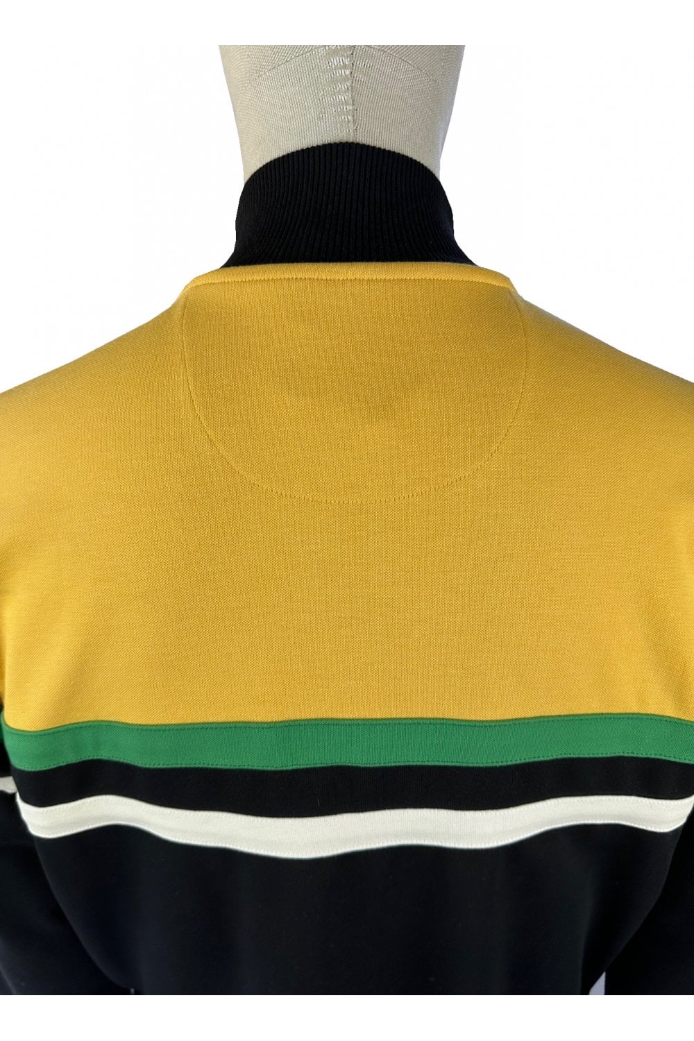 Trojan Records Men's TR9000 Panel Stripe Track Top Black